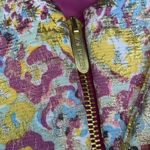 Zac Posen Target Floral Brocade Mini Dress Gold Size 5 Sleeveless Party Cocktail