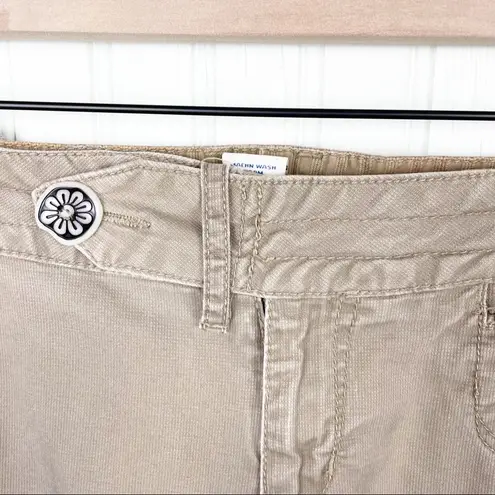 L.A. Blues Vintage Y2K Low Rise Floral Button Tan Pants Bootcut Flare Leg 10P