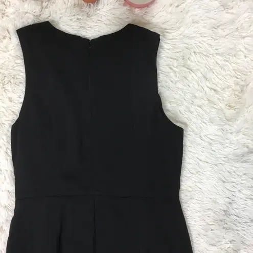 Slate + Willow Elegant Black Mini Dress 6 Ruffle Trim Body con Sleeveless