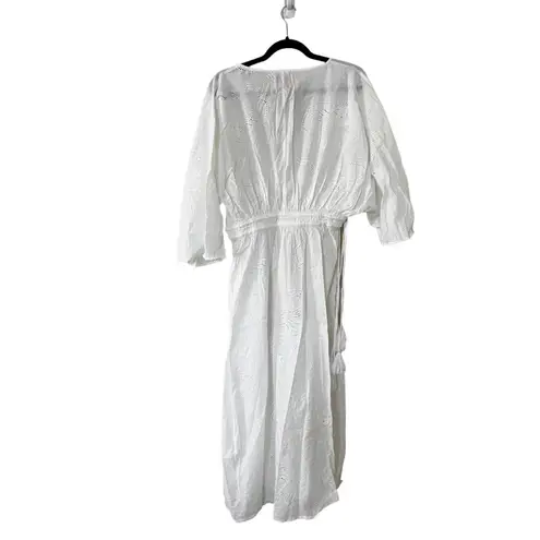 Solid & Striped NWT Eyelet Tiger White Kaftan Cover-up Size Medium