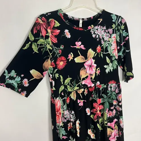 Beeson River Floral Maxi Pullover Dress Size Small Pink
