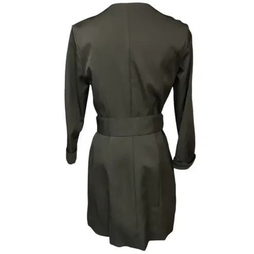 Ieena For Mac Duggal Ruffled Faux Tuxedo 3/4 Sleeve Mini Dress Black Size 4 NWT