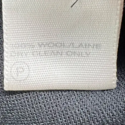 Lafayette 148 Trouser Pants Womens 12 Black Wool Pleated High Rise Quiet Luxury