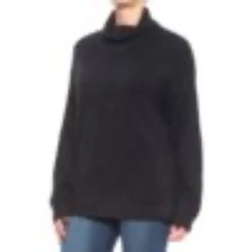 Weatherproof Vintage black fuzzy turtleneck sweater NEW XL