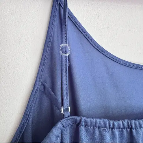 V Cristina Floral Boho Cottagecore Peasant Handkerchief Hem Mini Dres Size S Blue