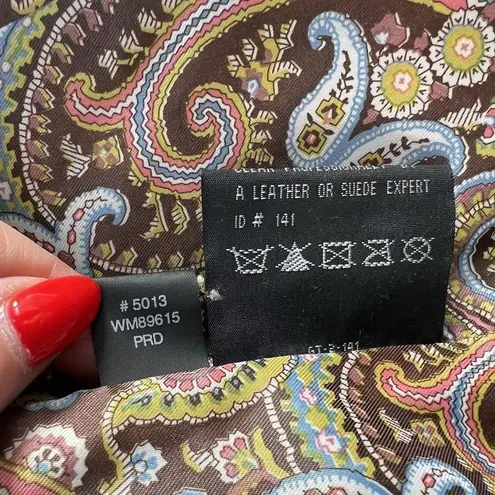 Colebrook Large Suede Leather Lime Green Jacket Women's Paisley Lined 2 Button