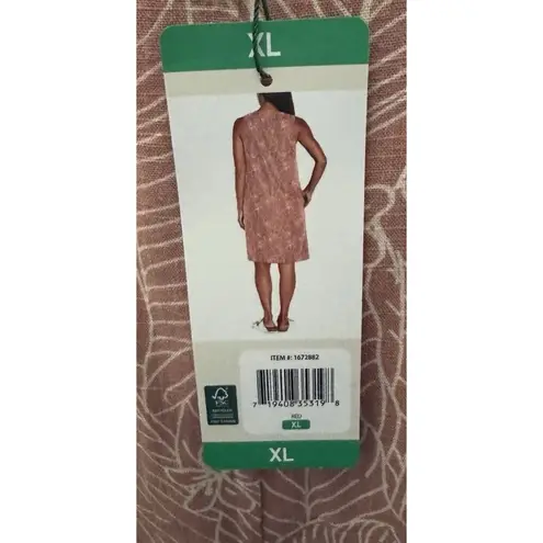 Orvis Linen Knee Length XL Pink Tropical Summer Sleeveless X Large Pockets NEW