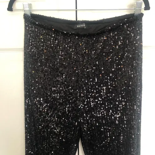 BANJUL Black Sequin High Waisted Pants Size M (4/6)