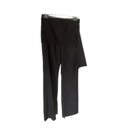 3.1 Phillip Lim Black Wool Blend Tie Side Wide Leg Pants Size 2