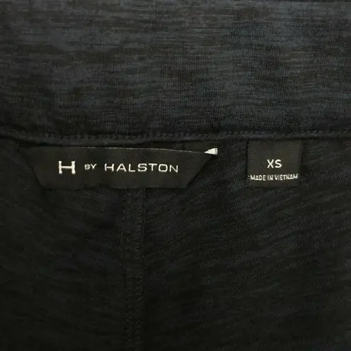 H by Halston Regular Space Dye Knit Leggings with Mesh Panels Navy Blue Size XS