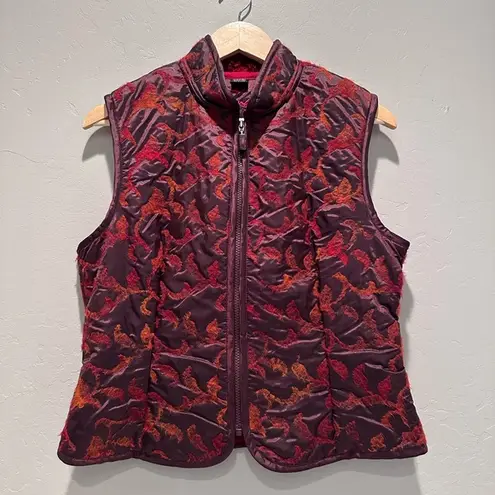Tsunami Maroon Orange Full Zip Vest Sz Medium