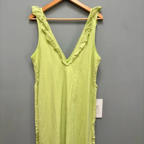 Rhythm Mila Ruffle Maxi Dress in Matcha Green Size L