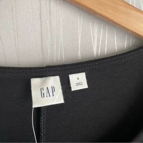 Gap Boatneck Slip On Ponte Black Dress w Zippers Size Small