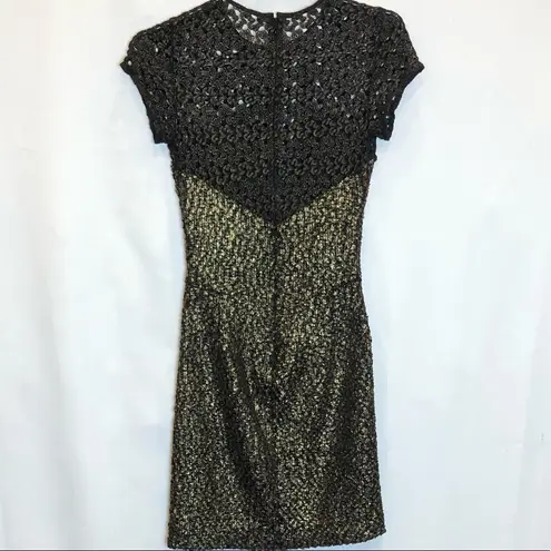 L'Agence L’Agence for Barney’s NY black and gold dress sz 0