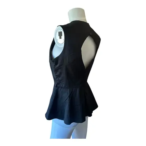 Ali & Kris womens Medium sleek sleeveless black peplum top, elegant open back - Image 7