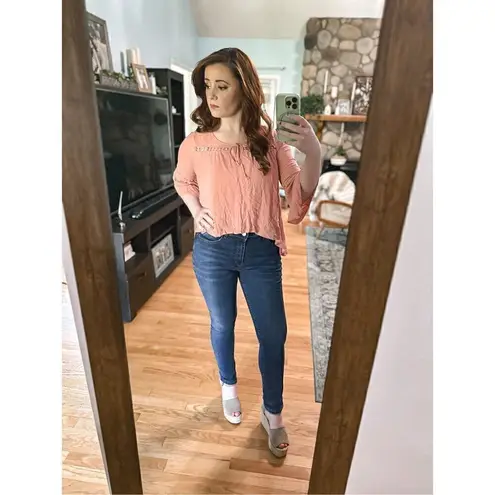 En Crème Boho Top Pink