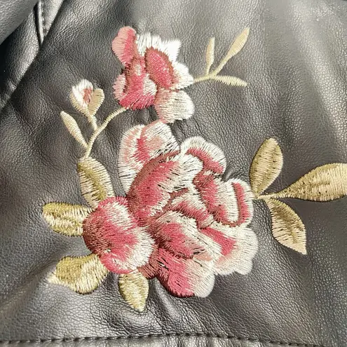 Marc New York Mark New York Andrew Mark Women's Faux Leather Short Jacket Sz XL Black Floral