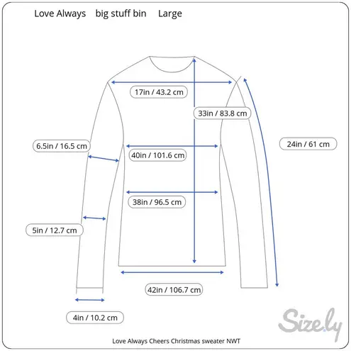 Love Always Cheers Christmas sweater NWT Green Size L