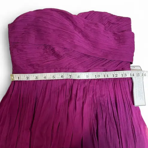 J.Crew  NWT Silk Magenta Sweetheart Maxi Bridesmaid Dress 6P HoCo Prom Fairycore