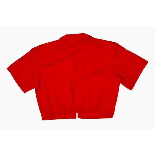 Dickies Vintage Red Retro Pleated Skirt Crop Jacket Set 80s 90s Adult S/M Jr XXL