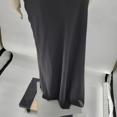 VTG Bora Prom Dress XL Black Bling Accent Sheer Layer Fairy Goth Evening Gown