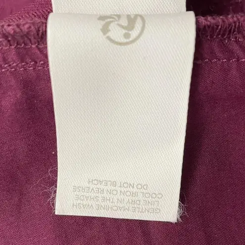 Boden Relaxed Bootcut Pants Maroon Seam Front Flare Leg Trouser Size 6L | 6 Long Red