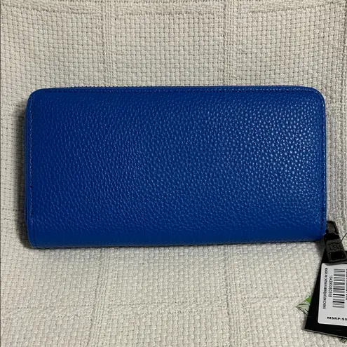 Badgley Mischka Electric Blue Zip Around Wallet NWT