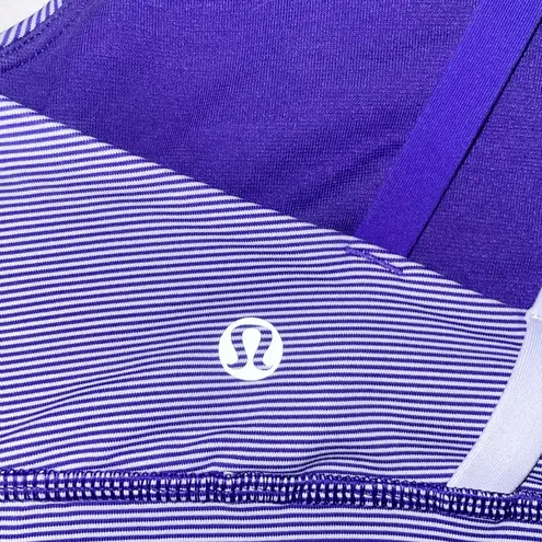 Lululemon  energy sports bra wee striped purple and white size 4-6