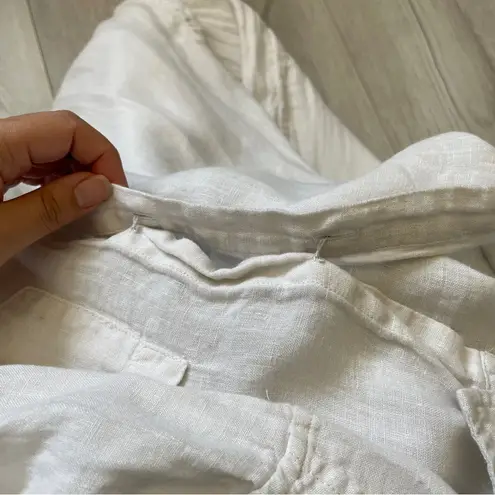 margaret o'leary Linen Shirt button up womens Bone (medium) coastal breathable