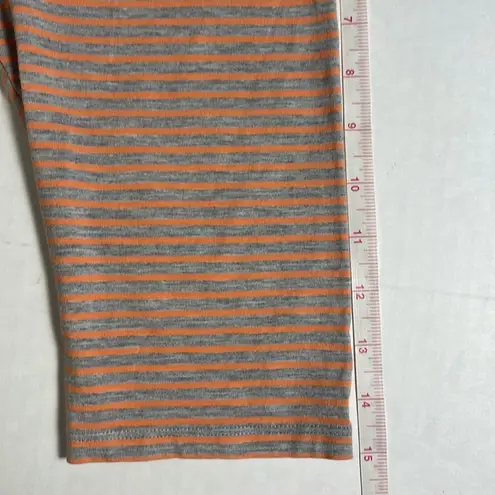 Toad & Co Ursa Three-Quarter Sleeve Tunic / Dress Peach & Gray Striped Pockets L