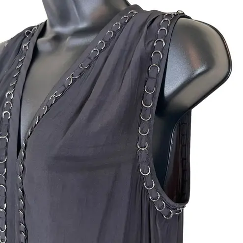 Ramy Brook  Julia V-Neck Sleeveless Top with Ring Details