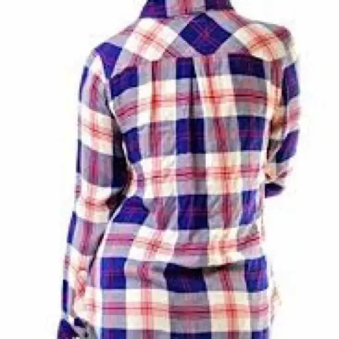 Rails Hunter Blue and Red Plaid Long Sleeve Button-Down Shirt Size XS
