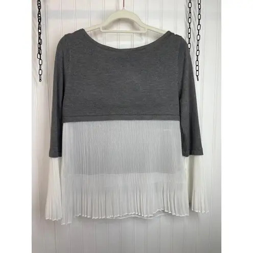 Vila Milano NWT Gray Layered Sweater Top Career Classic Pullover Womens Size S