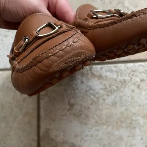 RALPH LAUREN COLLECTION DASITA Tan Leather Driver Loafer Moccasin Shoes Size 5.5