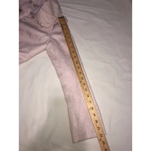 Fille Clair Pink Floral Jacquard Embroidered Jacket Size S Lace Trim Grannycore