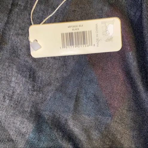 Simply Noelle black embroidered floral shawl (wrp2018-blk) new one size