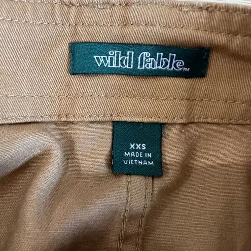 Wild Fable  Women's Brown Cargo Utility A-Line Mini Skirt - Size XXS - NWT