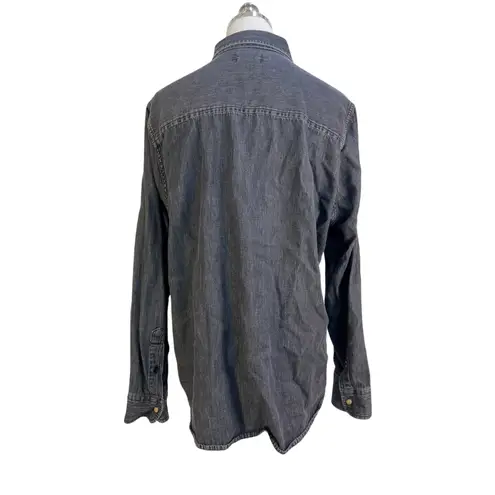 Pact Denim Chambray Ranch Shirt Black Organic Cotton