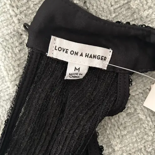 love on a hanger Black Sequin Sleeveless Blouse