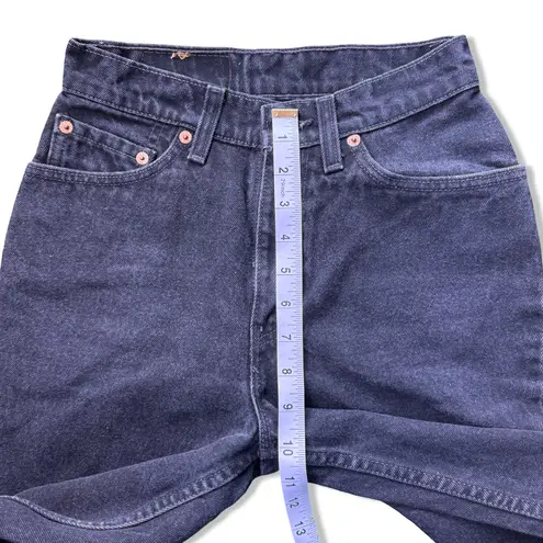 Vintage Levi’s 512 Women’s Slim Taper Jeans Black Charcoal USA Made High Rise Gray Size 27