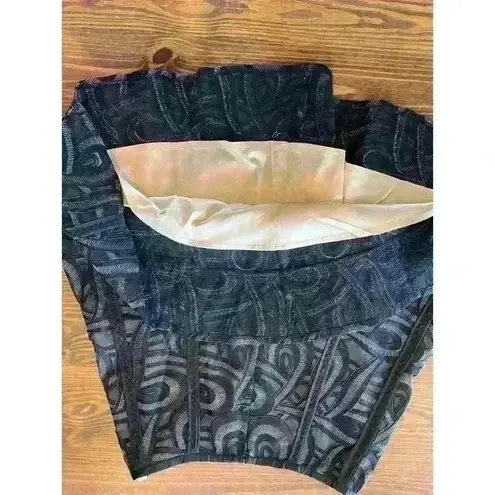 Peter Nygard A-Line 100% Silk Black skirt, size 10