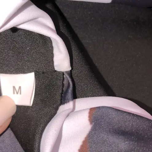 None Cow hide print size medium high rise bikini bottom