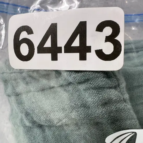 Lotus & Luna Gauze Hoodie Sweatshirt Seafoam Green Cotton Pullover Size Small