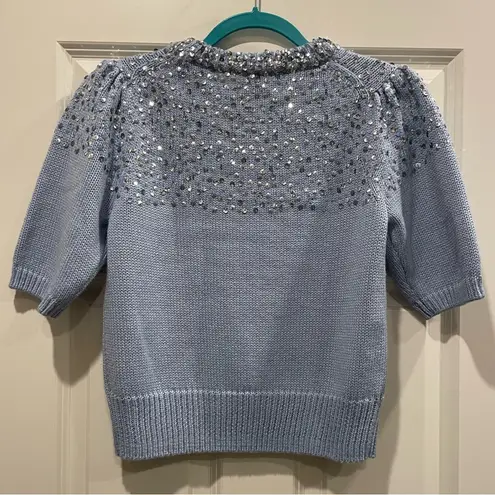 Cinq à Sept Cinq A Sept Lisa Embellished Puff Sleeve Sweater