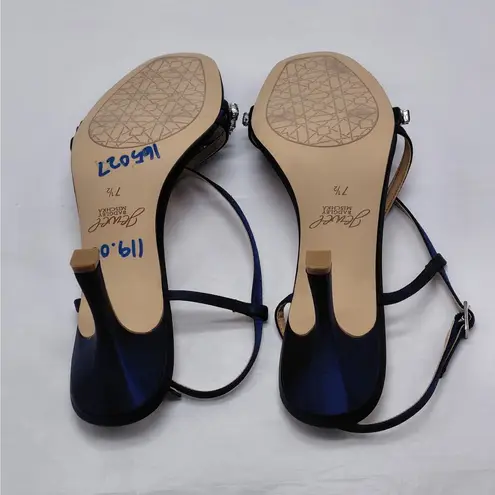 Badgley Mischka Jewel Alexis Slingback Sandal Women 7.5 Blue Formal Wedding Shoe