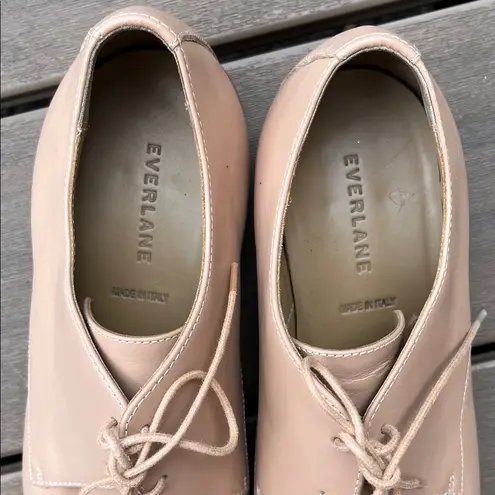 Evereve Everlane The Modern Oxford Blush Creme Leather Derby Shoes - Size 10.5