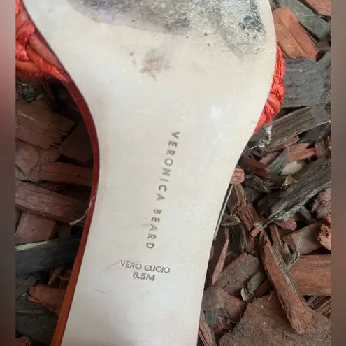 Veronica Beard EUC Braided Rope Kerra Sandals Size 6.5 burnt orange