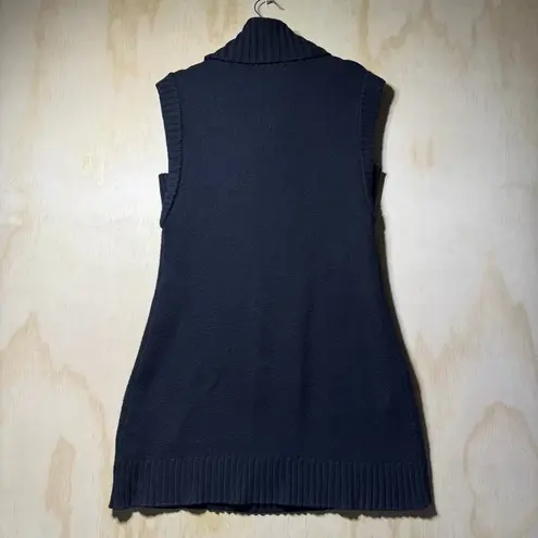Free Assembly Women’s Sleeveless Cable Knit Cowl Neck Sweater Dress Black M8/10 Size M