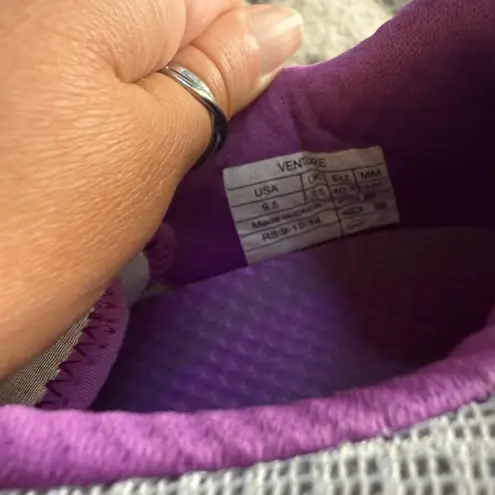 Vionic Venture Sneakers Women’s 9.5 Gray Purple Mesh Orthotic Comfort Shoes