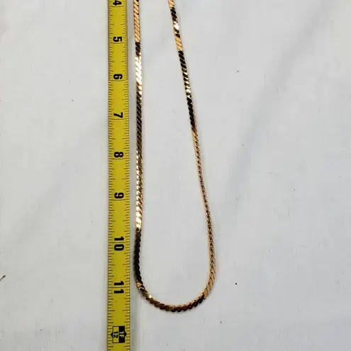 Gold Tone Necklace 11.25" Unsigned Lobster Closure